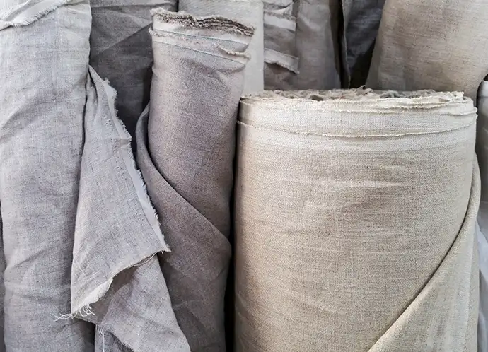 Rouleaux tisssus lin